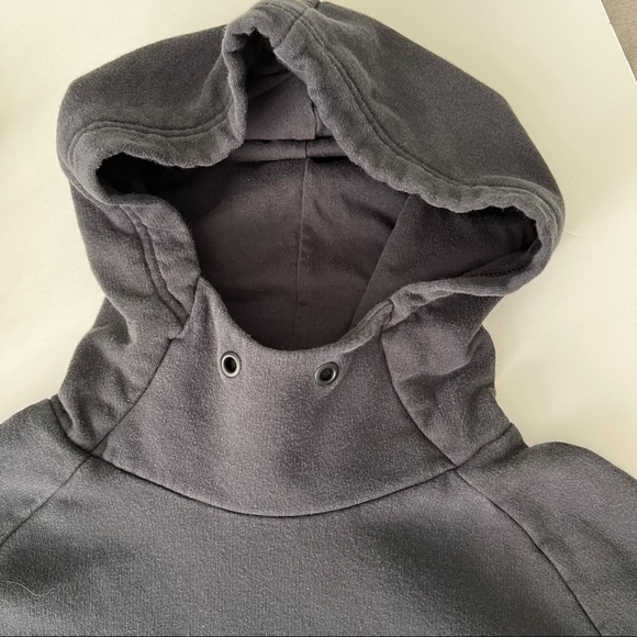 Adidas | Black Mock Neck Hooded Sweatshirt - Picture 6 of 9